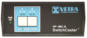 VIP-802-KMV-B-DE "SwitchCaster" 2 port KVM Switch and Multicaster
