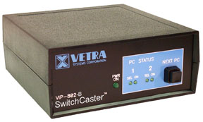 VIP-802-KMV-B "SwitchCaster" 2 port KVM Switch and Multicaster