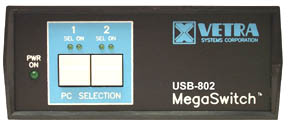 USB-802-KMV-DE 2 Port USB KVM Switch