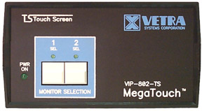 VIP-802-V-TS-DE 2 port touch screen monitor switch