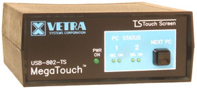 Front of USB-802-IN4D-TS USB KVM Touchscreen Switch