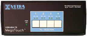 USB-804-KMV-STS-DE 4 port USB / Serial Touch Screen KVM Switch