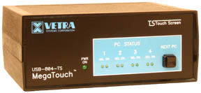 USB-804-KMV-STS 4 port USB / Serial Touch Screen KVM Switch
