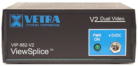 VIP-882-V2 2 port dual-head SVGA video monitor splitter