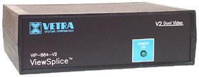 VIP-884-V2 4 port dual-head SVGA video monitor splitter