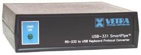 USB-331 RS-232 to USB Keyboard Protocol Converter