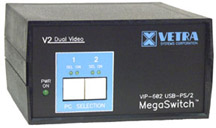 VIP-602-KMV2-DE 2 Port Dual-Head USB - PS/2 Hybrid KVM Switch