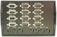 VIP-802-KMV4-DE Quad-Head KVM Switch rear view