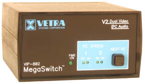 VIP-802-KMAV2 Dual-Head KVM Switch w/ audio