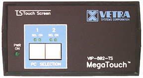 front view of VIP-802-KMD-TS-DE KVM serial DVI touchscreen switch