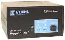 Front of VIP-802-D-TS DVI serial touch screen Switch