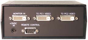 rear view of VIP-802-D DVI Switch