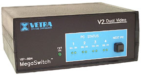 VIP-804-KMV2 4 port dual head KVM switch