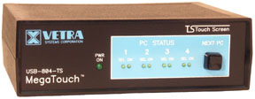 USB-804-V-TS 4 port USB touch screen monitor switch