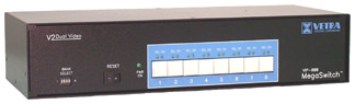 VIP-808-KMV-B-X-DE "SwitchCaster" 8 port expandable KVM Switch and Multicaster